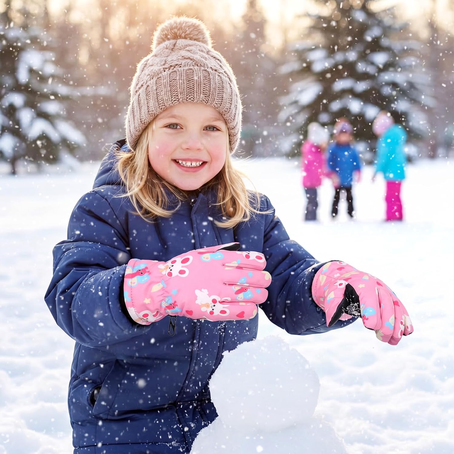 Boao Winter Snow Ski Glove for Kid Waterproof image 2