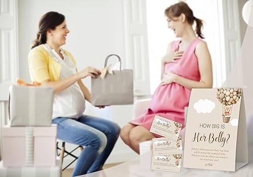 Miniatura 5 de Juego de baby shower con globo aerostático, How Big Is Mommy's Belly Baby Shower,decoraciones de baby shower, decoraciones de baby shower, género
