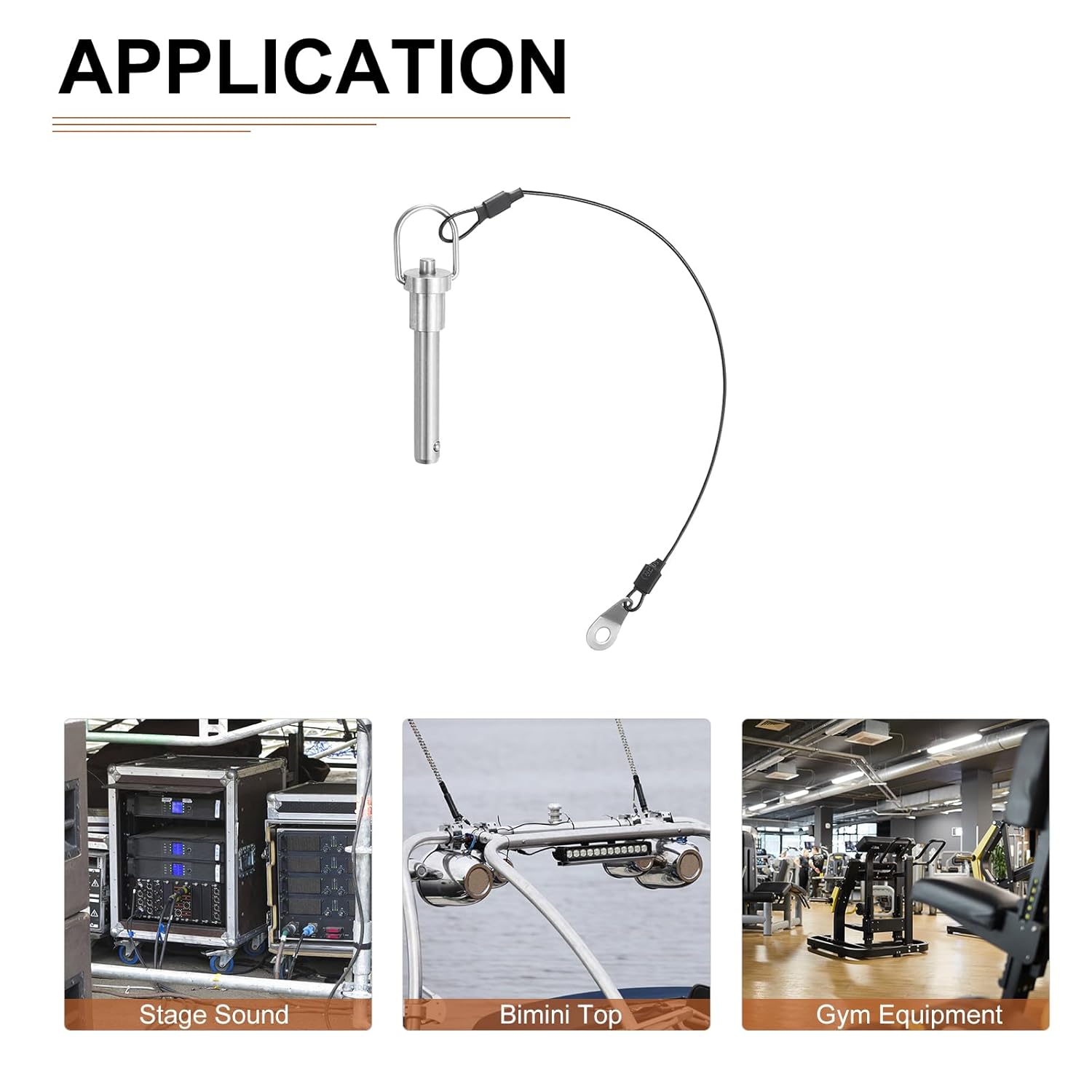 DTGN 8mmx40mm(DXL) Quick Release Pin - Good for Quickly Connecting and Hooking Up Components - 304 Stainless Steel Ball Locking Pins with Push Button - Silver