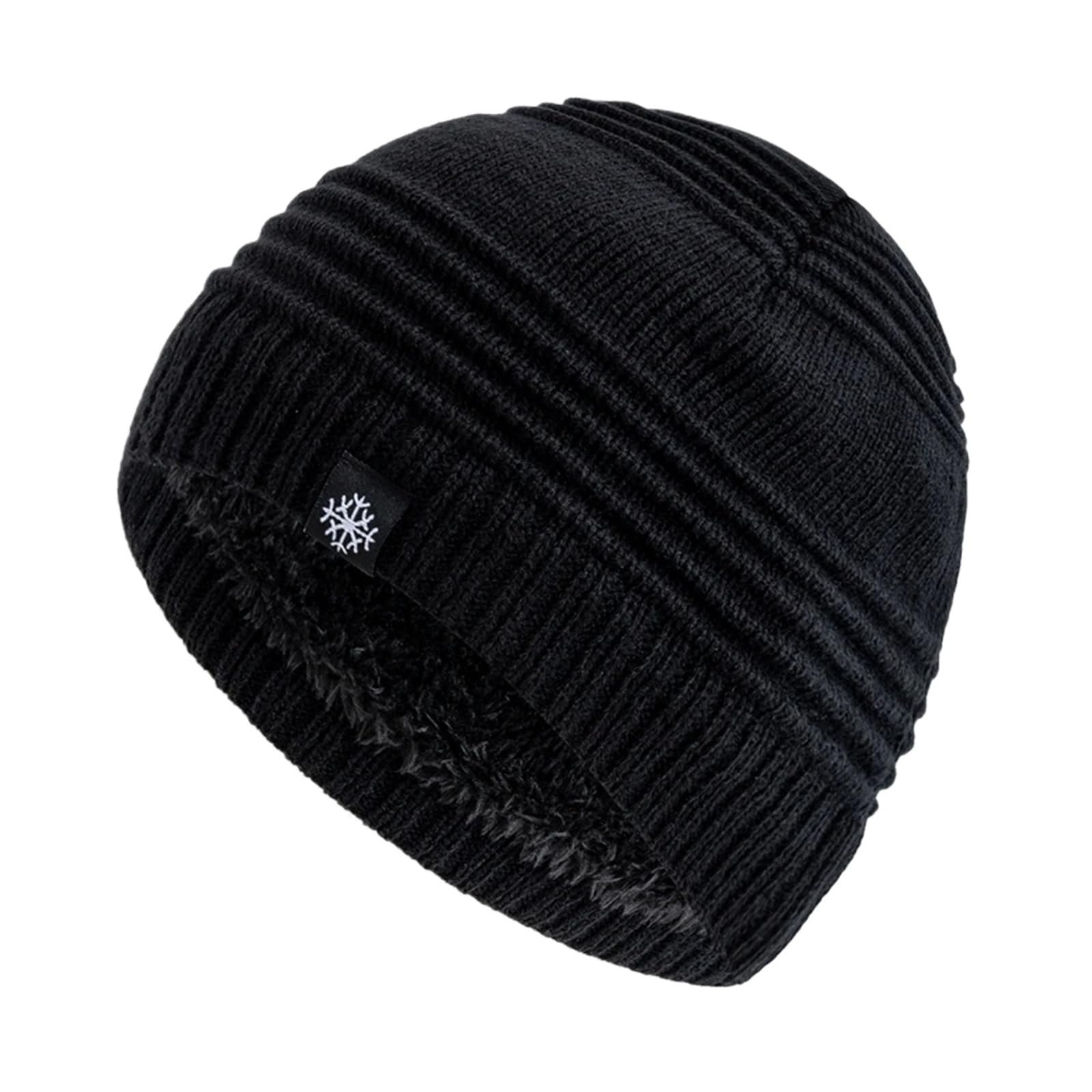 Gorro con forro de piel para paseos de invierno YUNYUN678 8