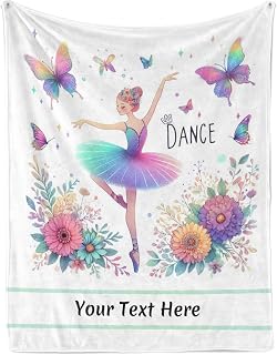 Personalized Dance Blanket, Ultra Soft Micro Flannel Blanket for Teen Girls Teachers Women, 30 x 40 Inches