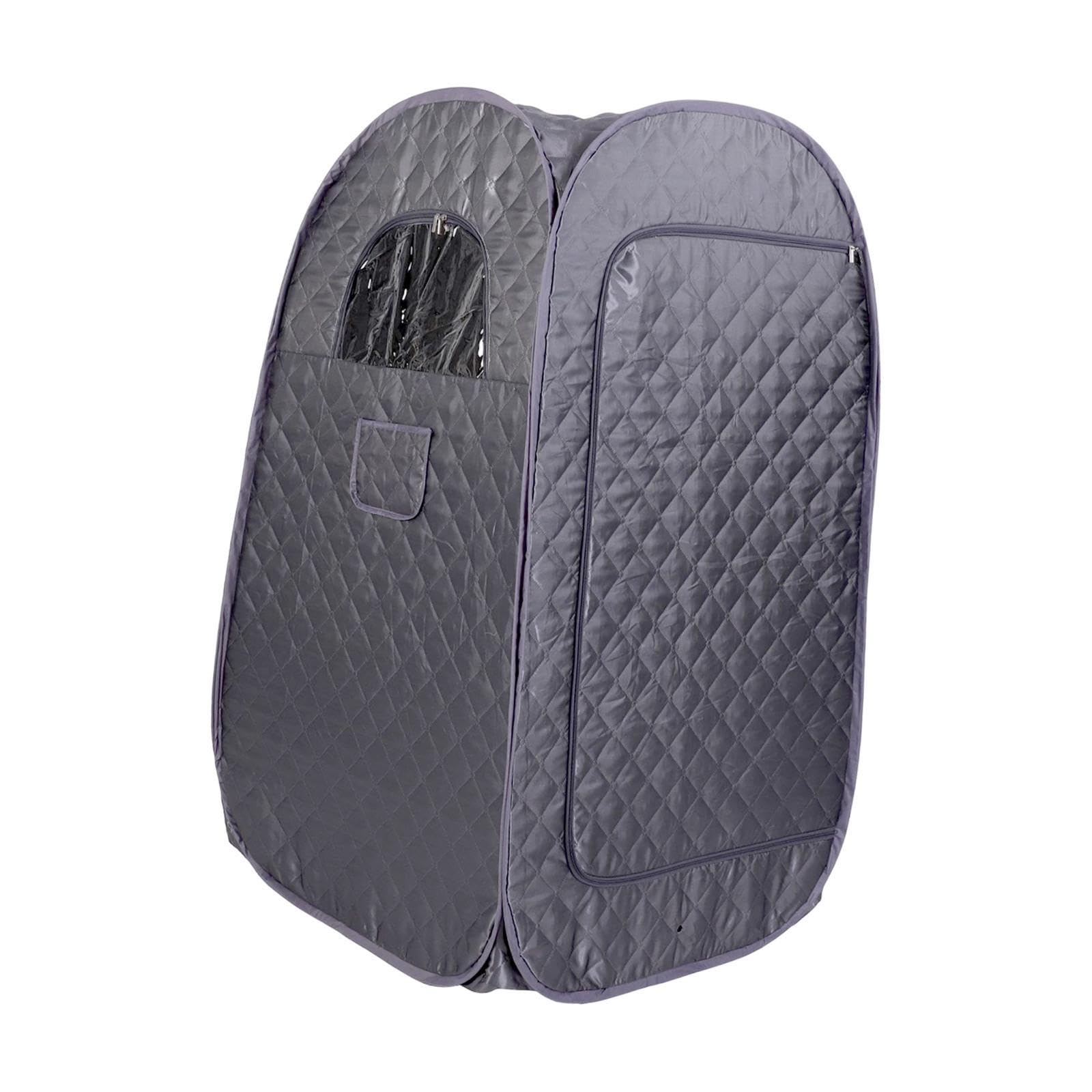 Portable Folding Sauna Tent Multifunctional with Double Pockets Saving Space Grey-picture-14