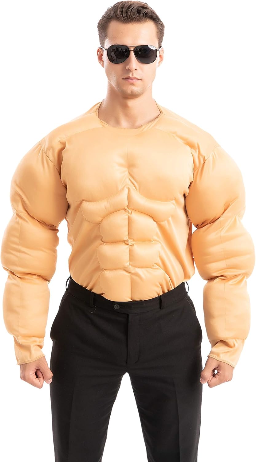 Spooktacular Creations Halloween Men's Muscle Suit, Muscle Shirt, Funny Adult Costumes, Body Builder Costume for Roleplay - Image 7