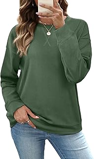 Soft & Loose Fit Crew Neck Pullover Sweatshirt for Fall 2025 Fashion