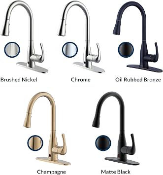 Bio Bidet Flow Touchless Kitchen Faucet with Pull Down Sprayer, Low Single Handle, Brushed Nickel