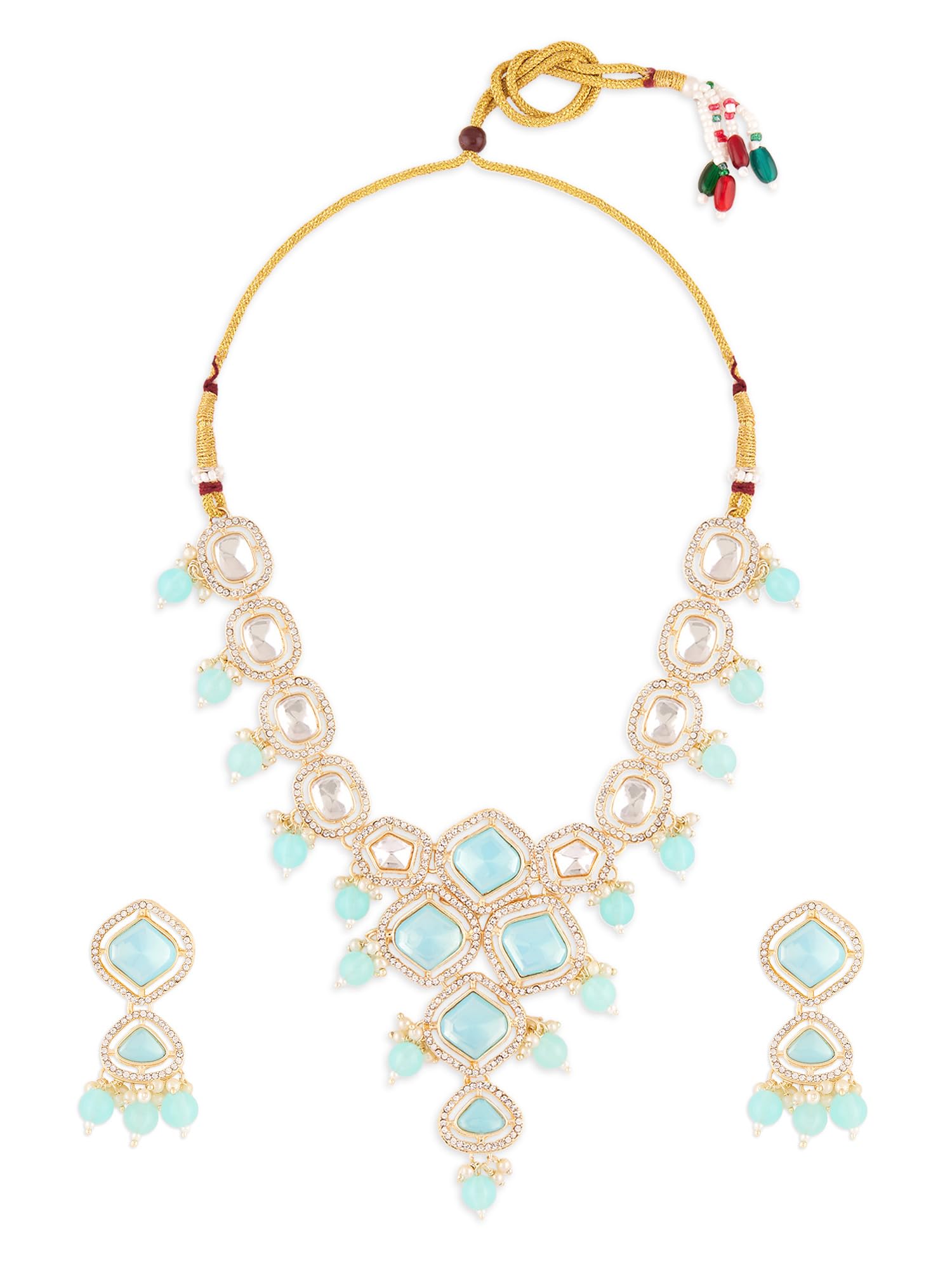 See full amazon price history chart for ZAVERI PEARLS Turquoise Blue Stones Beads Dazzling Austrian Diamonds Necklace & Earring Set For Women-ZPFK18004 ZAVERI PEARLS Turquoise Blue Stones Beads Dazzling Austrian Diamonds Necklace & Earring Set For Women-ZPFK18004 (B0D2D3K53L) Amazon Price History, Amazon Price Tracker