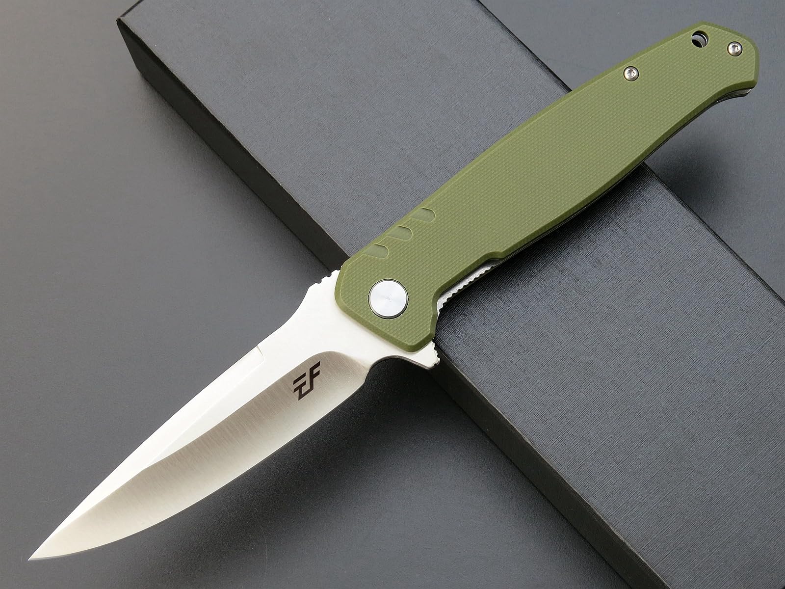 Eafengrow EF239 Folding Knife D2 Steel Blade G10 Handle EDC Tool Knives for Outdoor Working Camping (green)