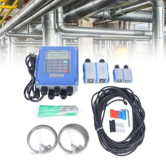 Ultrasonic Flow Meter IP67 TUF-2000B Liquid Flowmeter LCD Display with TS-2 & TM-1 ultrasonic Transducers