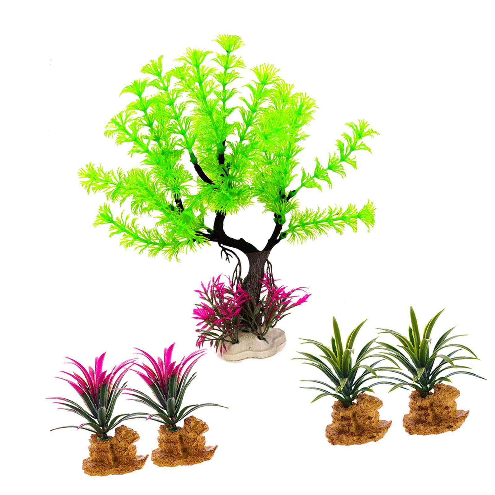 Hsioluted Realistic Plant Fishtanks Decoration Artificial Moss Plant with Resin Base for Home Use Aquariums Landscaping Ornament Aquariums