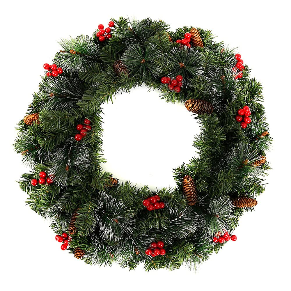 1,8/2,7 m Sztuczne Green Christmas Garland Wean Rattan Wesołych Świąt Dekoracje do domu ozdoby drzewa Xmas DUO ER (Color : 60cm)