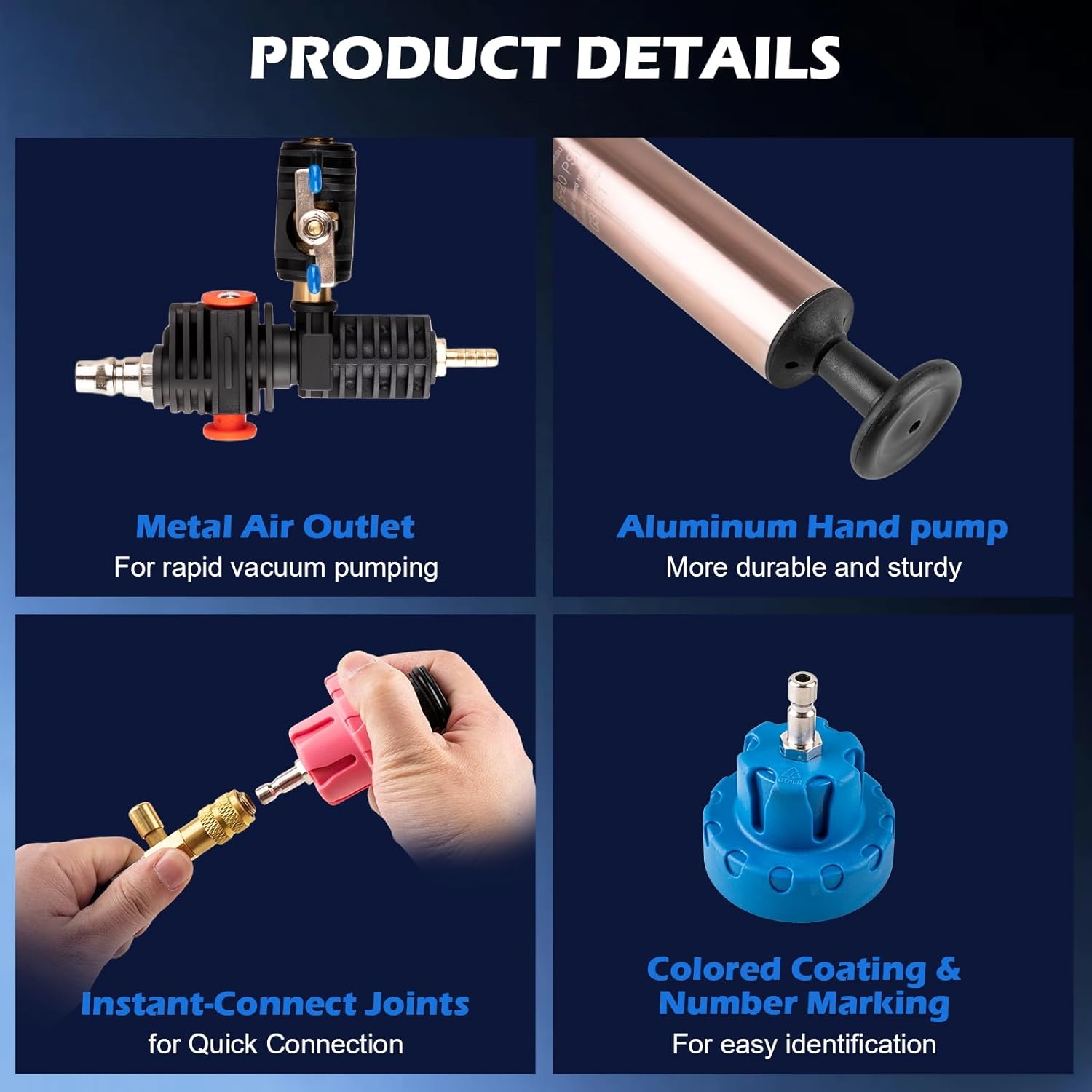 31PCS Coolant Pressure Tester Kit, Radiator Pressure Tester and Vacuum Refill Kit for Automotive Cooling System, Includes 23 Adapters