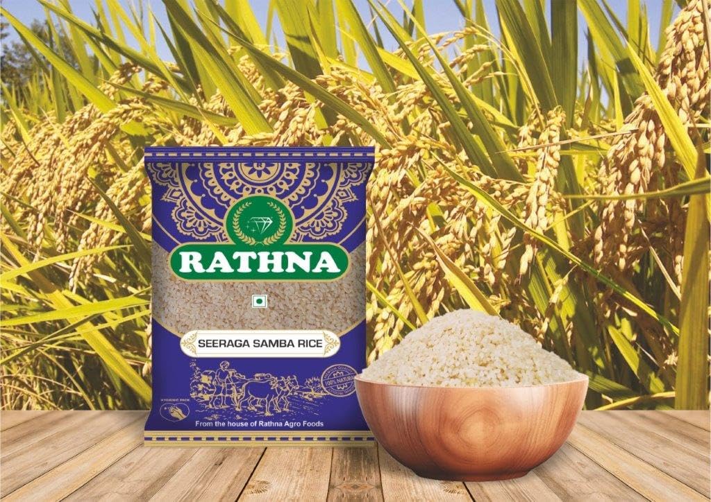 SEERAGA SAMBA RICE Aromatic Short-Grain Rice for Biryani | Naturally Grown, Premium Quality, Traditional South Indian Rice – 500gm Pack of 2 (500x2)