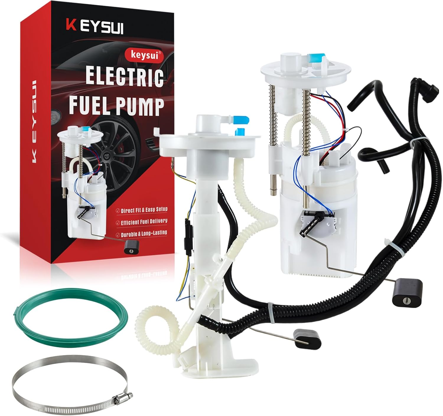 Electric Fuel Pump Module Assembly Compatible with BMW E70 Series X5 2007 2008 2009 2010 L6 3.0L Gas, Left & Right Side, Replace# 16117195463, E8814M, FG1176, SP5113M with Sending Unit