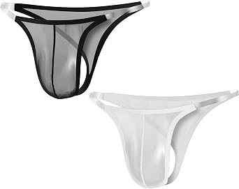 Mens Sexy See Through Mesh Soft T-back Undies Underpants