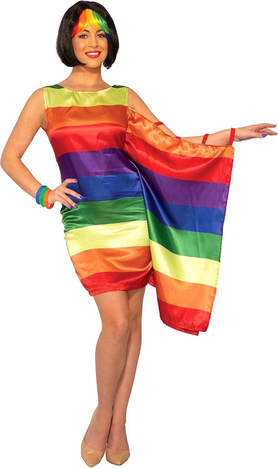 Forum Novelties Women's Pride Dress, Rainbow, Standard