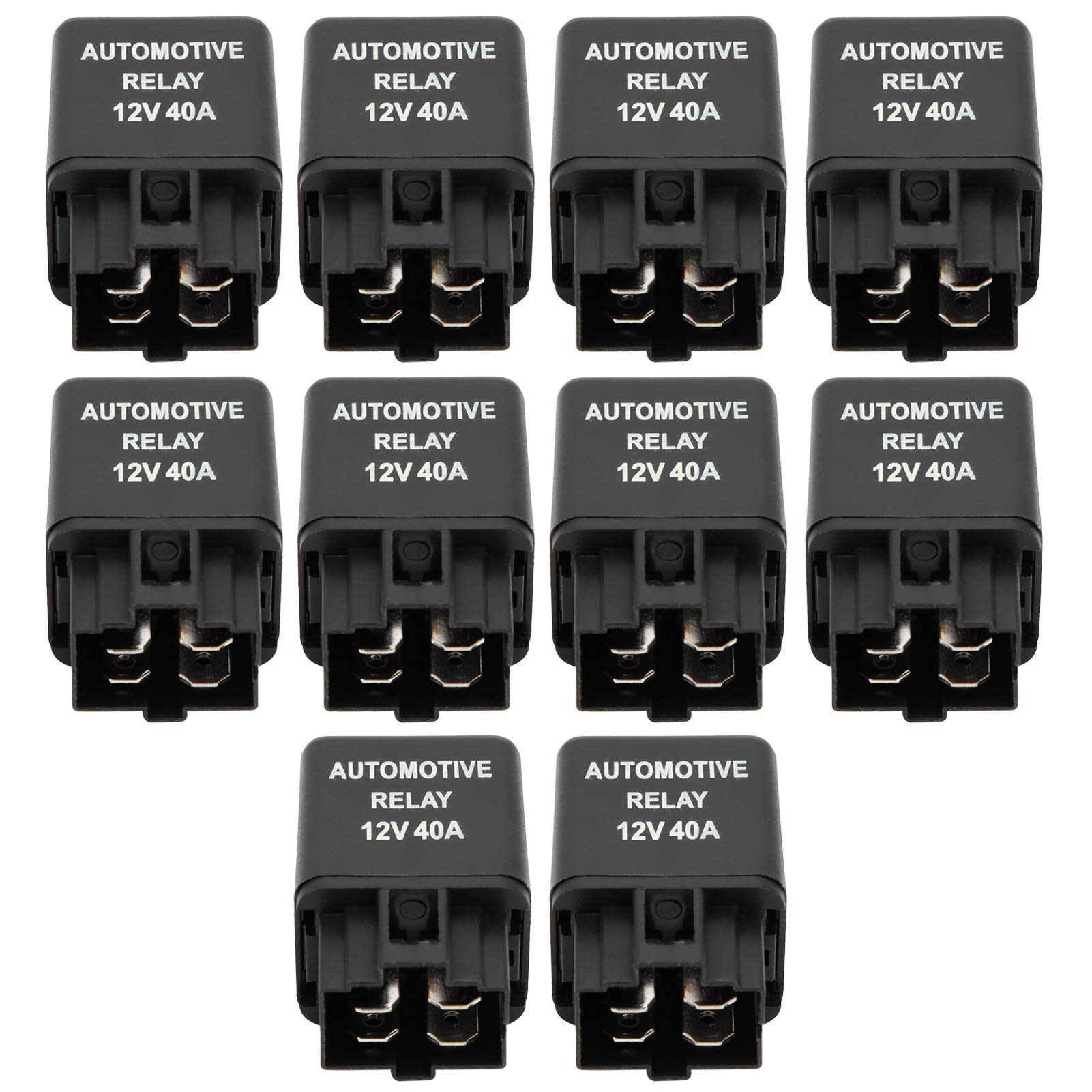 Amazon.co.jp: 10個 DC12V 40A 自動車用カーエアコンコンデンサリレー 