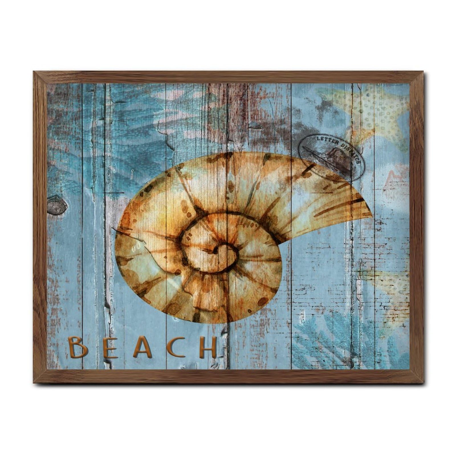 Plaque en bois de plage déco chalet pour un intérieur marin rustique