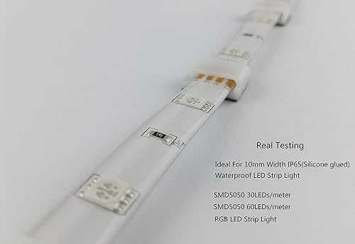Miniatura 5 de Threetwofour Clips de tira de luz LED, soportes de montaje autoadhesivos, abrazadera de cable para tira de luz LED IP65 de 8 a 0.394in de ancho,