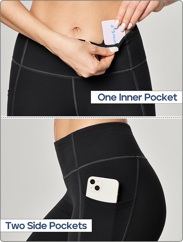 Heathyoga Leggings with Pockets for Women Tummy Control Workout Yoga Pants image 6