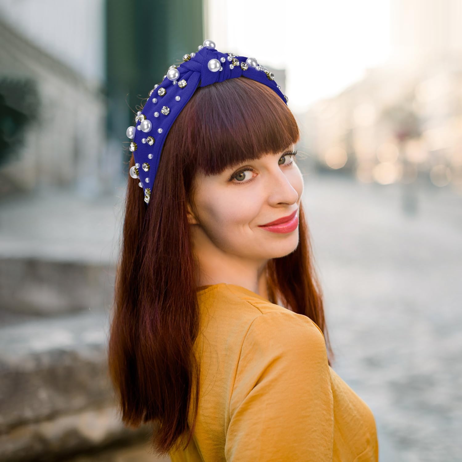 Elegant Blue Hairband Twine and Love | Embellished Headband | Handcrafted Hair  main image 2
