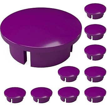FORMUFIT F114IDC-PU-10 PVC Internal Domed End Cap, Furniture Grade, 1-1/4" Size, Purple Pack of 10