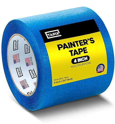 Paquete de 2 cintas anchas azules para pintores, 4 pulgadas x 60 yardas, cinta de impresión 3D, fácil de limpiar y quitar hasta 21 días, cinta