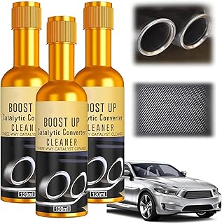 3 Pcs Catalytic Converter Cleaner Auto Parts Engine, 120ML Exhaust System Pipe Carbon Removal Cleaner Treatment Additive Oil, Fuel System Treatment Oil Additive for Gas and Diesel Car