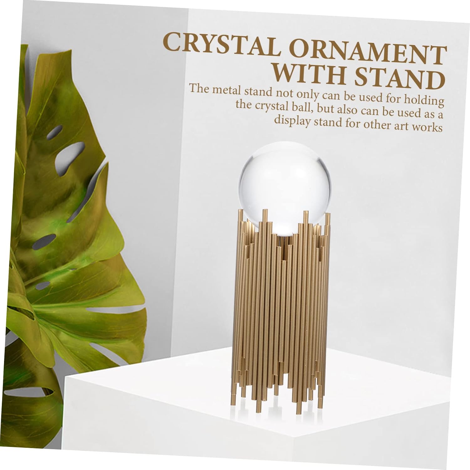 Garneck Gorgeous Crystal Ball Ornament Decorative Home Decor for Tv Stand Cabinet