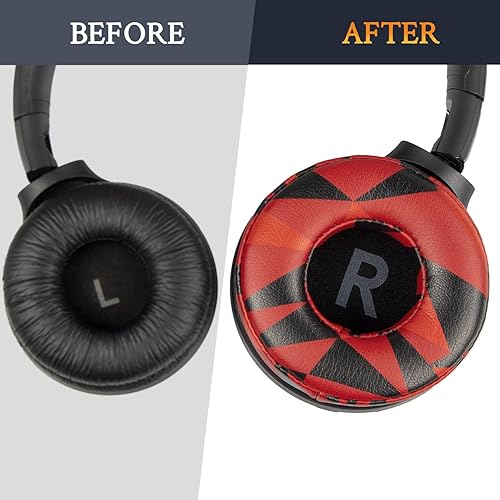 Vista 23 de SOULWIT Almohadillas de repuesto para JBL Tune 450BT/Tune 460BT/Tune 500BT/Tune 510BT/Tune 520BT/JR 300BT/JR 310BT/E40BT/Junior 320BT, almohadillas