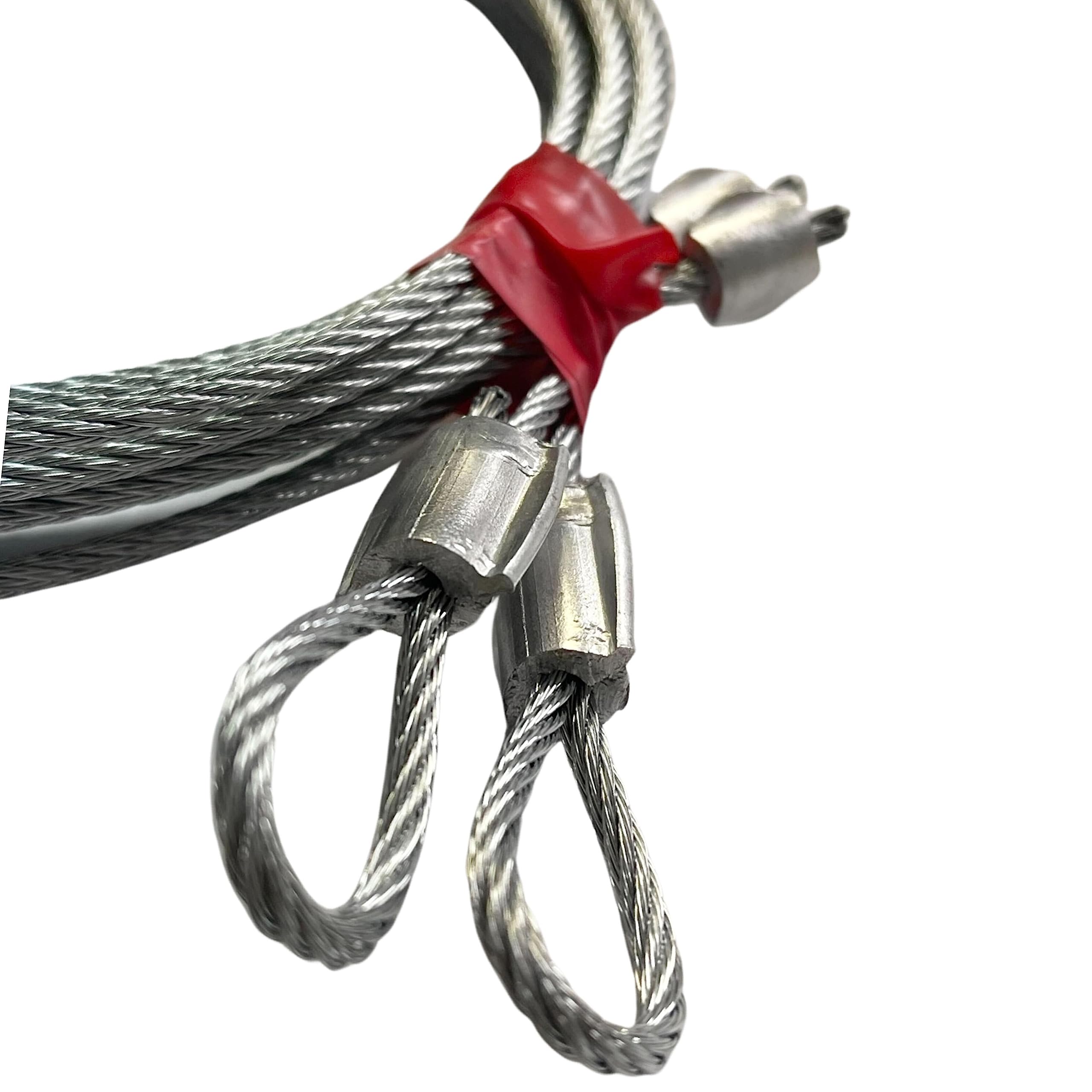 ALCAN Conjunto de cable de puerta de garaje premium para resorte de torsión de puerta de garaje de 7 pies de alto