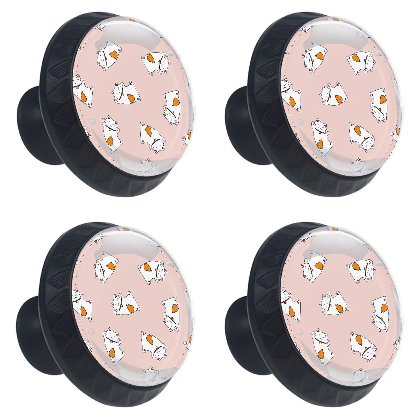 Boutons de tiroir en verre chat coloré pour rénover facilement vos meubles sans effort