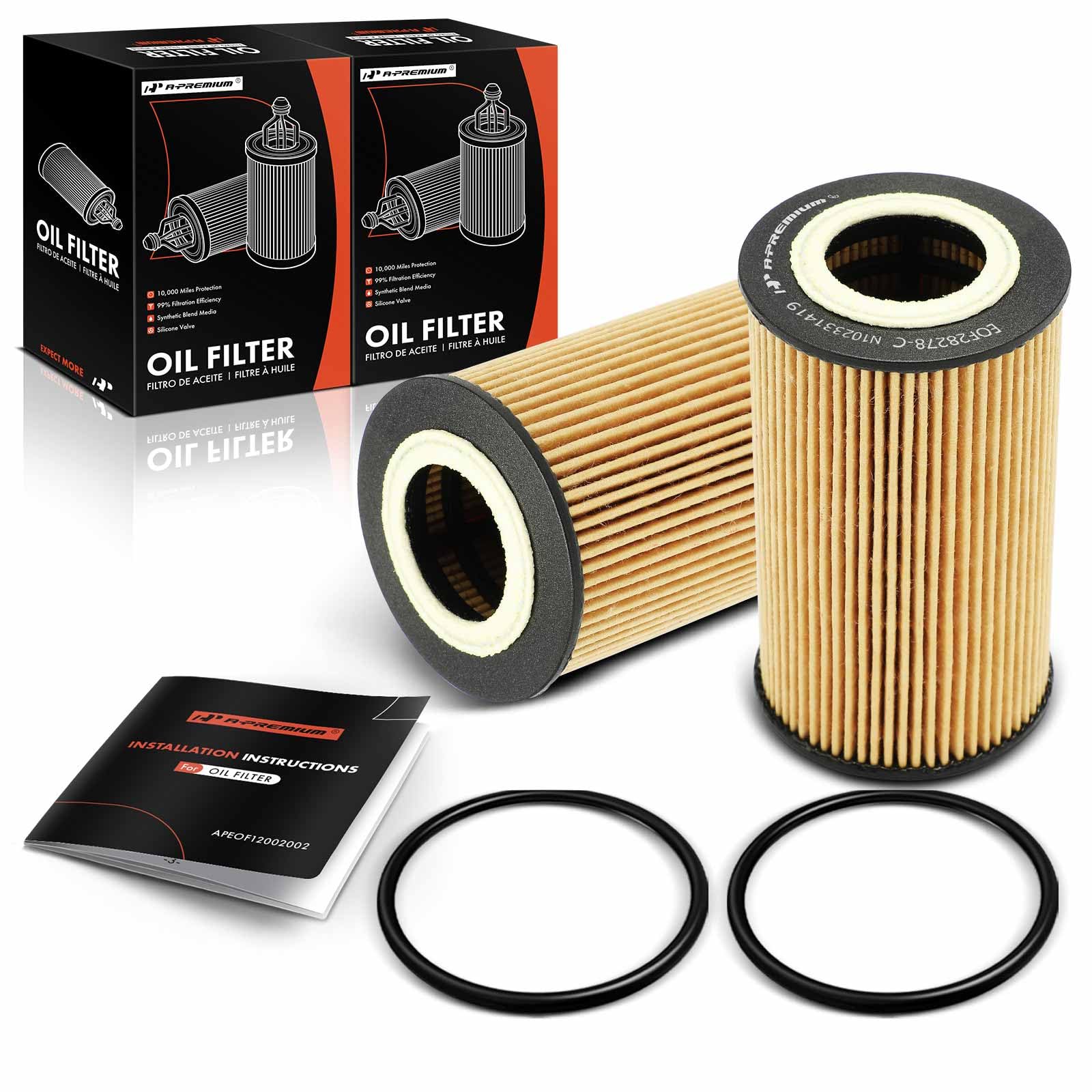 A-Premium 2-PC 10K Oil Filter