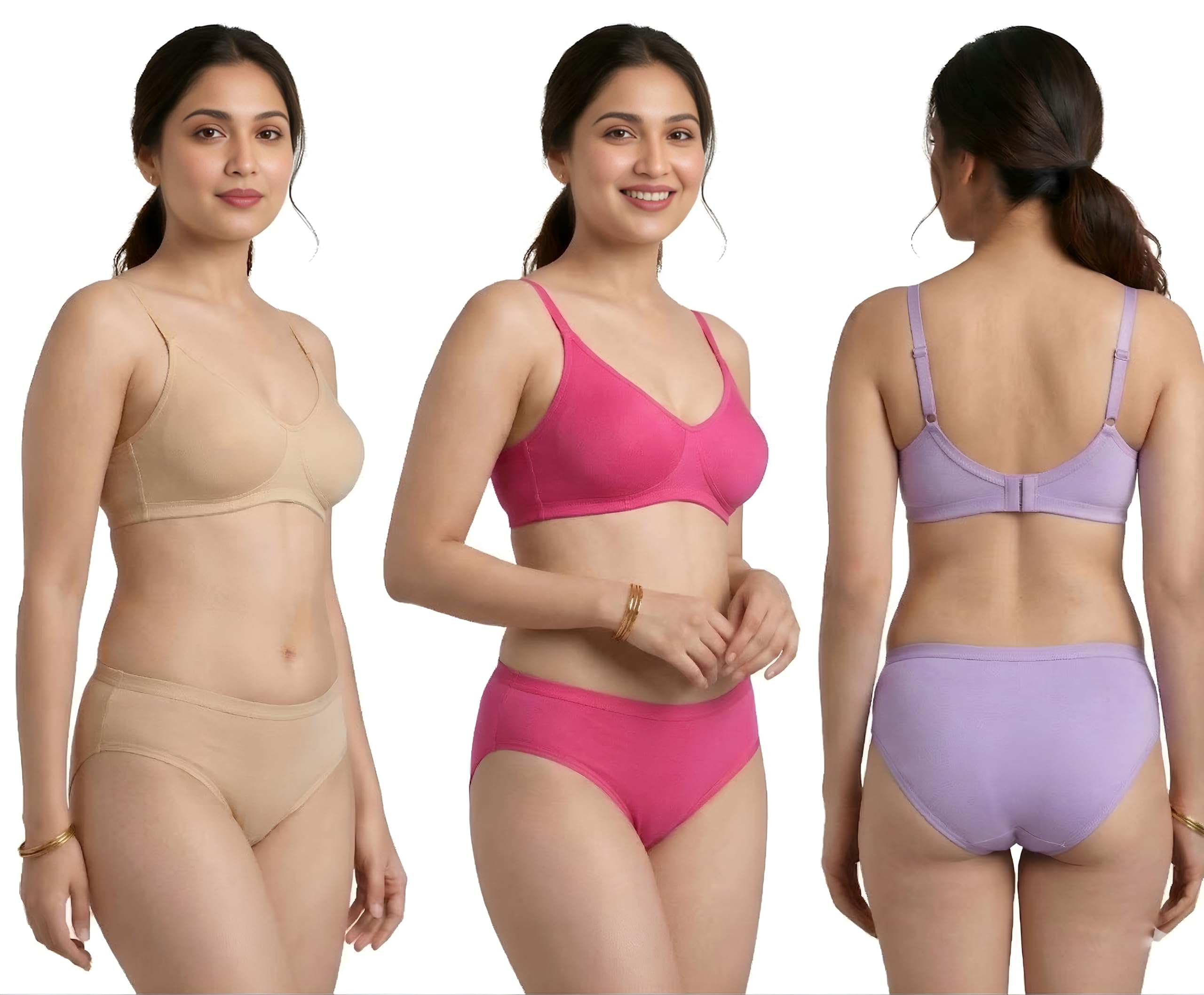 Women Hipster Panties Cotton Pack of 3 Multicolor |Mid Rise Full Coverage Soft Breathable Ladies Innerwear |Stretchable Comfortable Everyday Use-picture-36