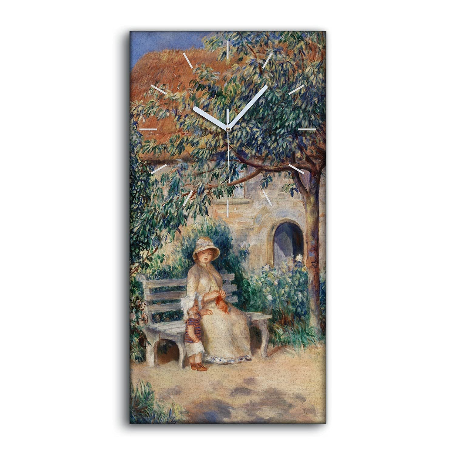 Horloge sur Toile Coloray 30x60cm - Pendule Silencieuse Art Moderne pour Salon