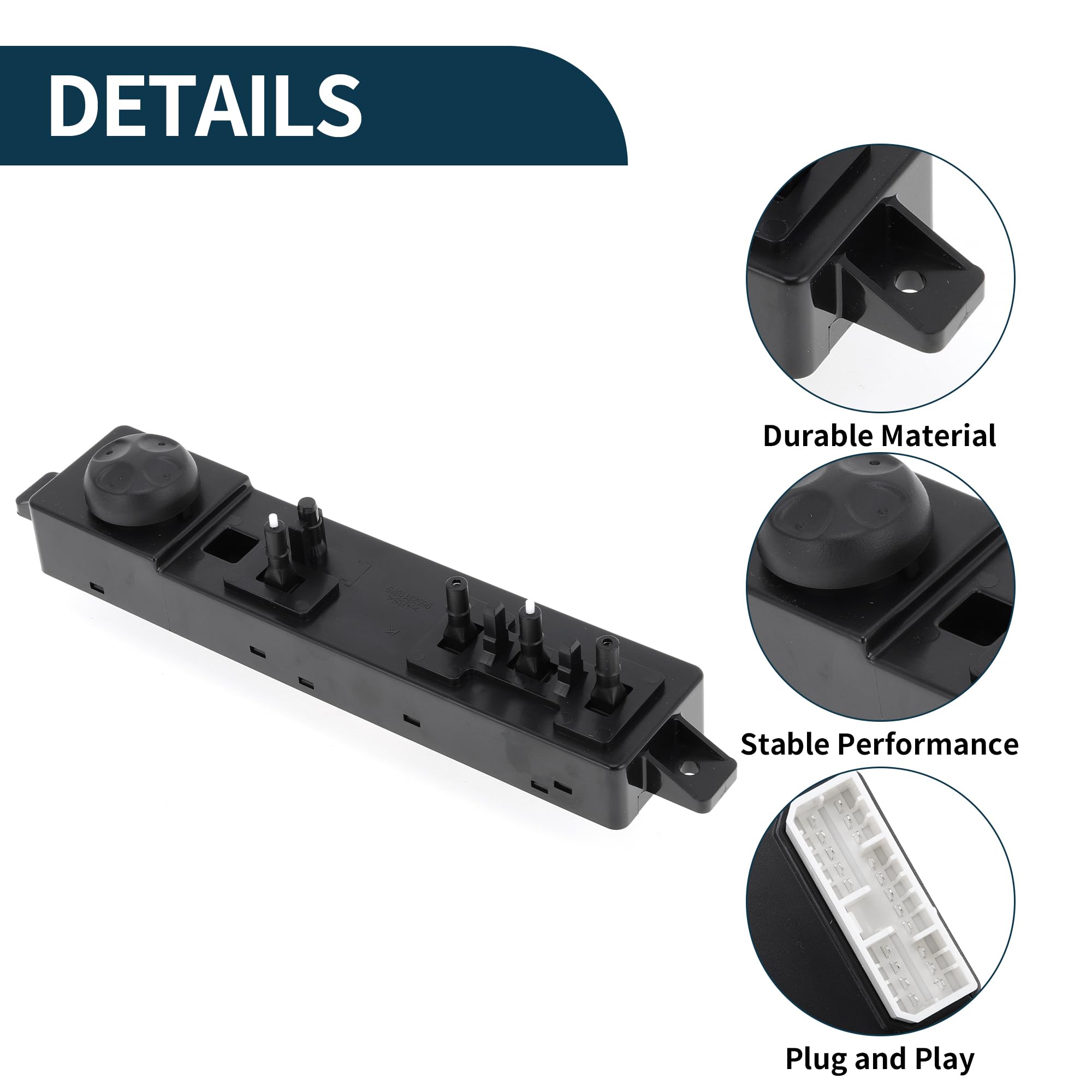 Interruttore Sedile Elettrico 881912W000 88191A1000 per Hyundai Santa Fe 2012-2015 Nero