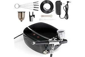 40PSI Touchscreen Airbrush Kit for Stencils, Nail Art, Makeup