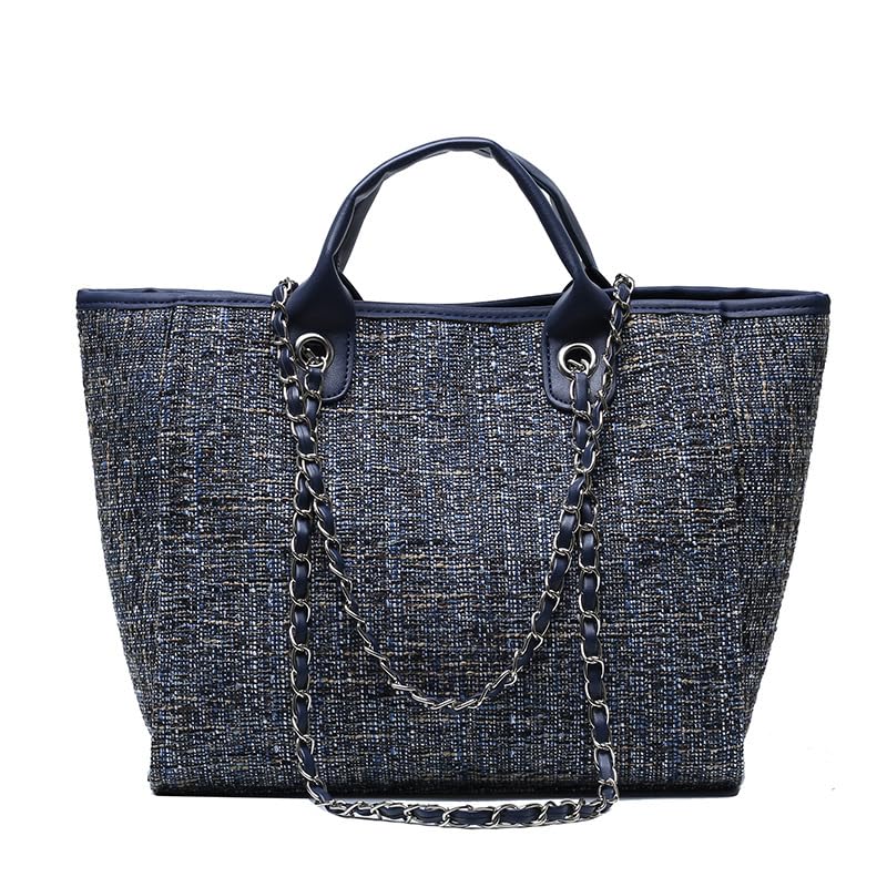 Women's Large Capacity Canvas Tote Bag - Versatile Hobo Shoulder & Crossbody Handbag for Beach & Vacation