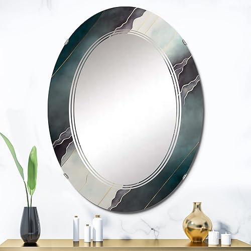 Miniatura 2 de Ancient Sacred Retro Designs III - Espejo de tocador, espejos de baño, espejos de pared para sala de estar, dormitorio, espejo ovalado, grande, 20 x