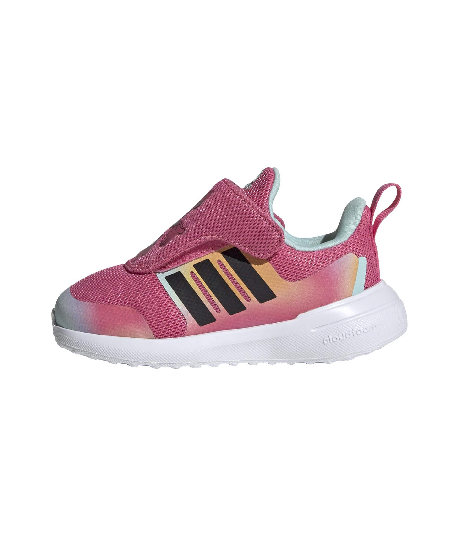 adidas Disney Minnie Mouse Fortarun Sneaker, Pink Fusion/Black/Spark, 5.5 US Unisex Big Kid