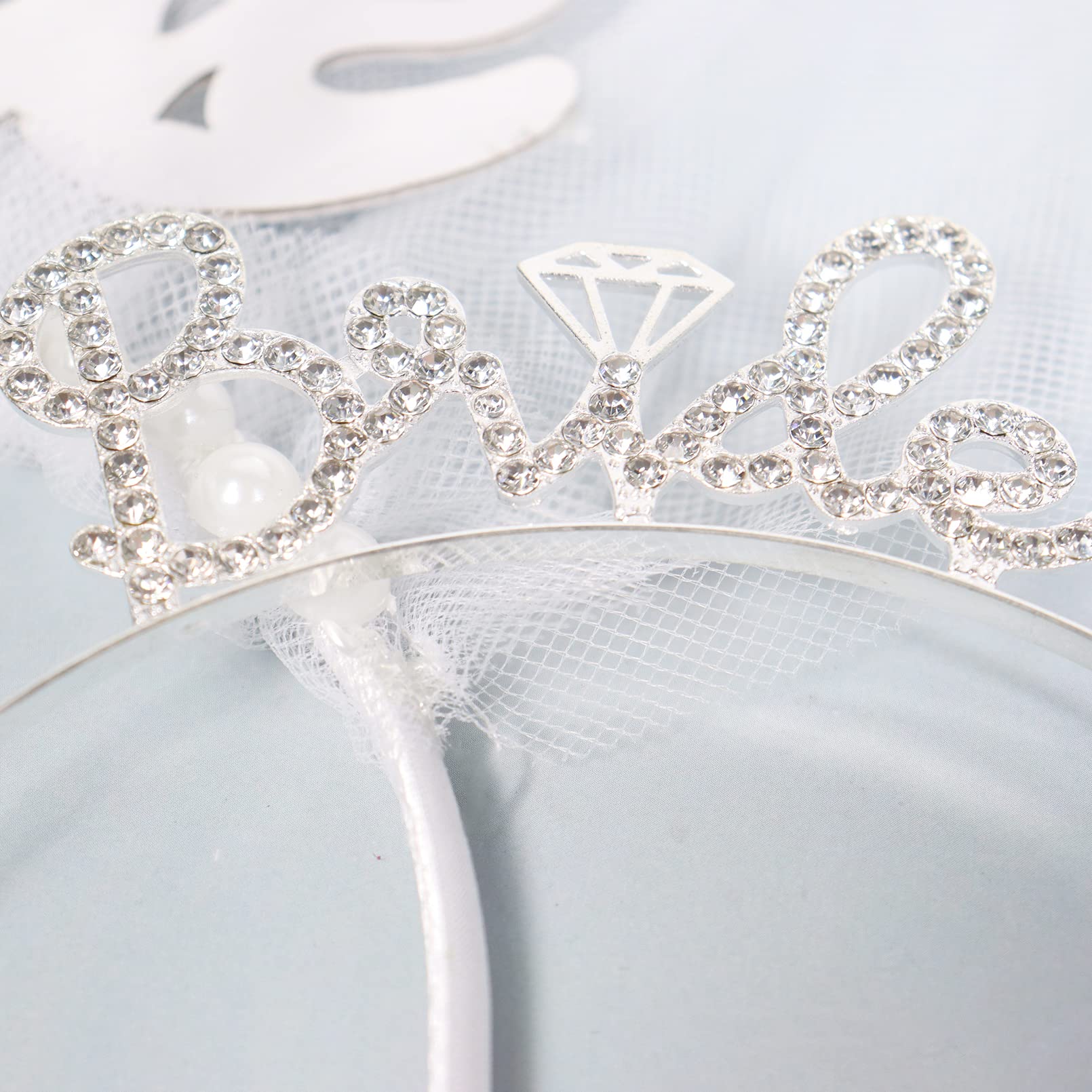 Bride to Be Headband, Hen Party Bride Headband, Bride to Be Tiara for Bachelorette Party Bridal Shower, Silver - Image 3