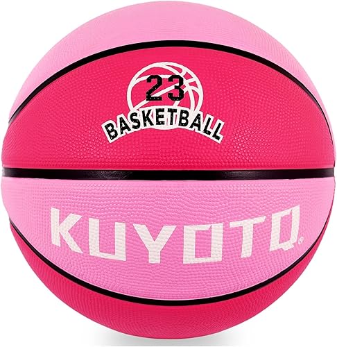 KUYOTQ Kids Toddler Youth Adult Size 34567 Basketball 2225.527.528.529.5" Thickened Rubber or Faux Leather Indoor Outdoor Basketball for Boys Girls
