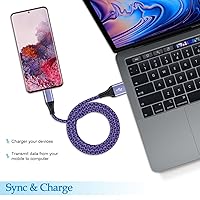 Vista 7 de Paquete de 2 cables USB tipo C de carga rápida para Google Pixel 6, cable de carga tipo C para Google Pixel 8 Pro/8/7a/7 Pro/6a/5a/4a/5; Samsung