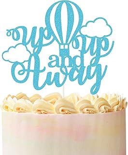 Up, Up, and Away Cake Topper//Travel Cloud Cake Topper// Hot Air Balloons Birthday Party// Vintage Balloon//For Baby Showe...