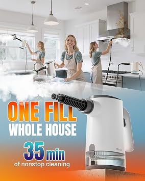Handheld Steam Cleaner for Home, 3s Instant Heat, 650ML Long-Lasting Tank