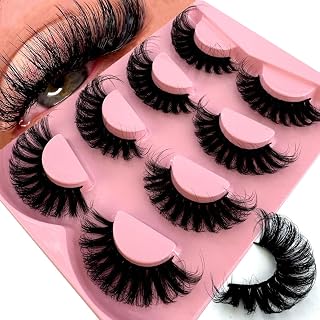 NEW 4 pairs Fake Eyelashes Thick Long False Eyelashes Dramatic Lashes 3D Faux Mink Eyelashes Wholesale Full Strip Lashes Makeup (CC-2)