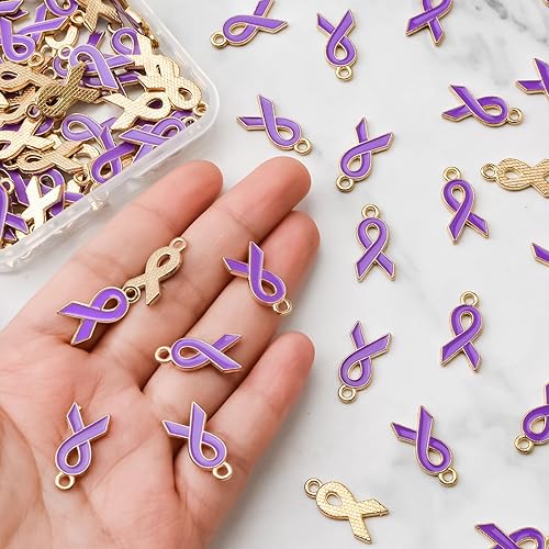 Miniatura 4 de WANDIC Colgantes de cinta, violencia doméstica, lupus, alzheimer, concientización sobre el cáncer de páncreas de aleación para la fabricación de