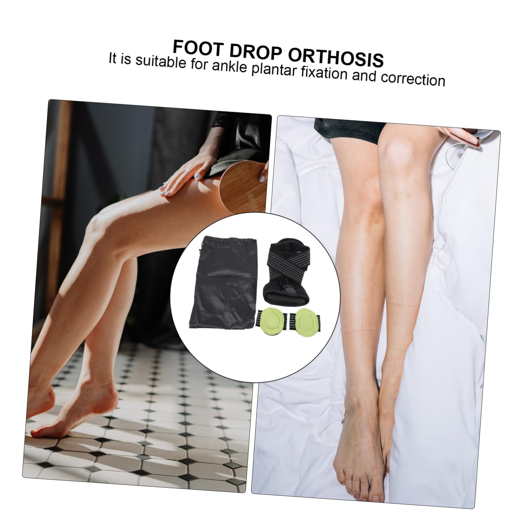 Ipetboom Foot Drop Corrector Breathable Foot Fixation Belt Orthosis Support Portable Orthotic Device