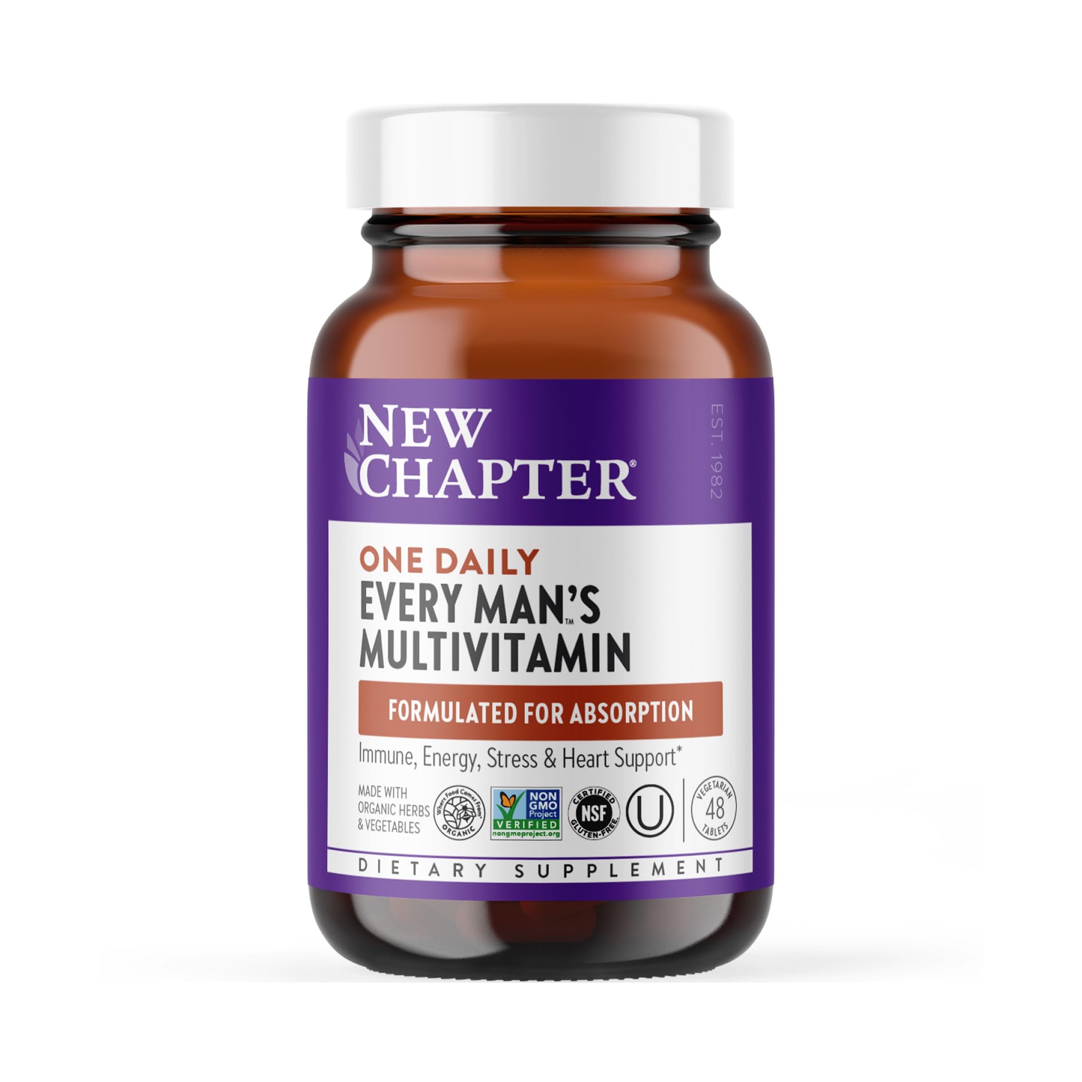 New Chapter Men's One Daily Multivitamin, 48 Tablets 48 Count (Pack of 1)