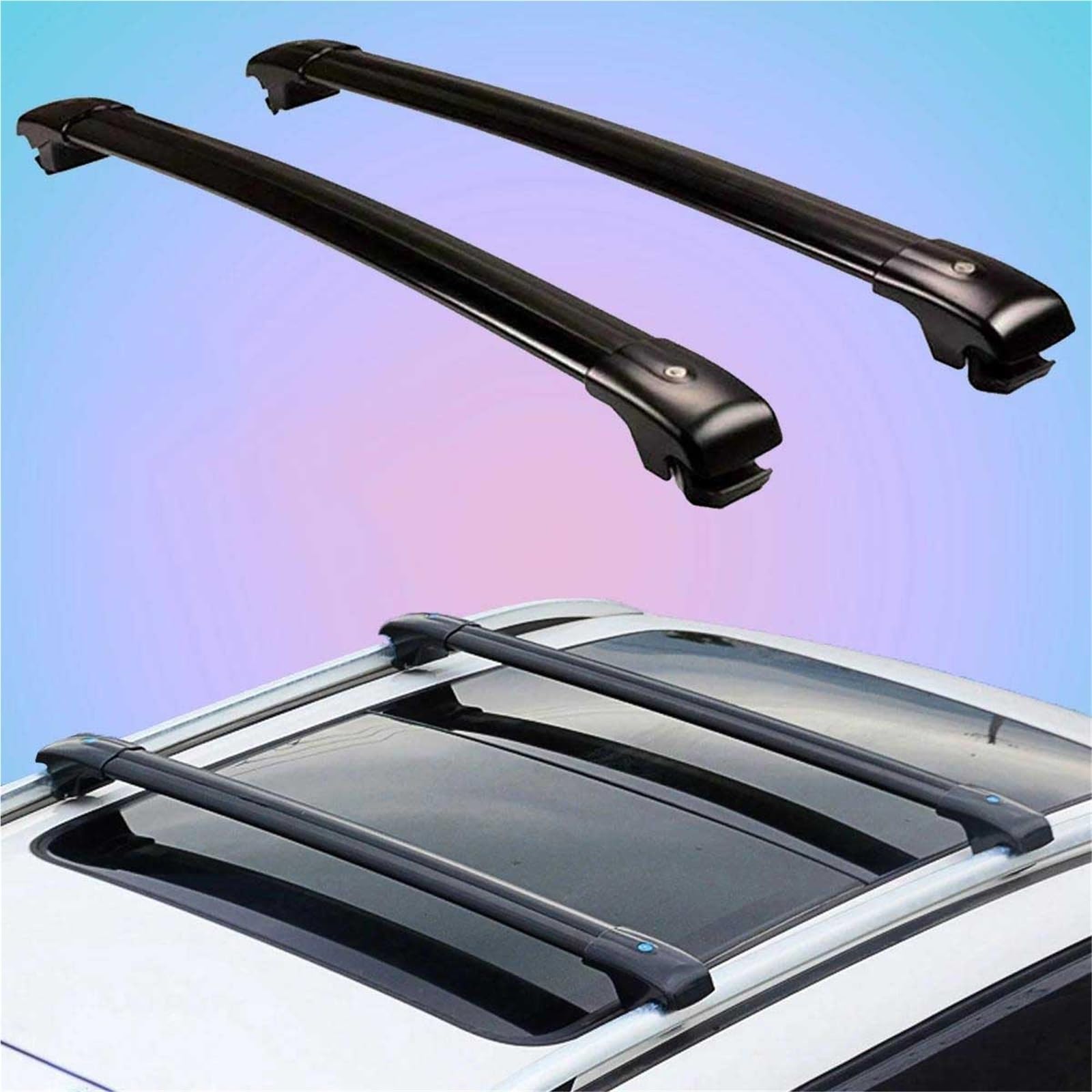 Barres de toit Volvo XC90 2003-2014 verrouillables en alliage d'aluminium