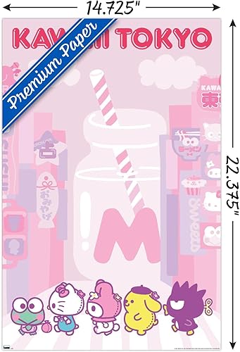 Vista 49 de Trends International Hello Kitty and Friends - Póster de pared Kawaii Tokyo, 22.37 x 34.00 pulgadas, versión enmarcada en blanco